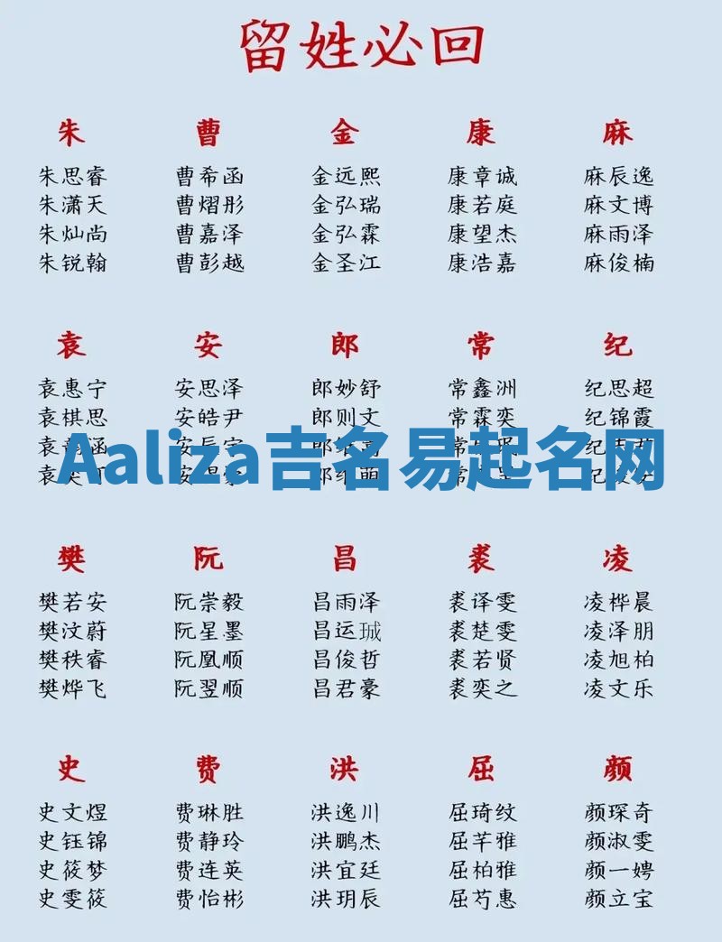 Aaliza吉名易起名网