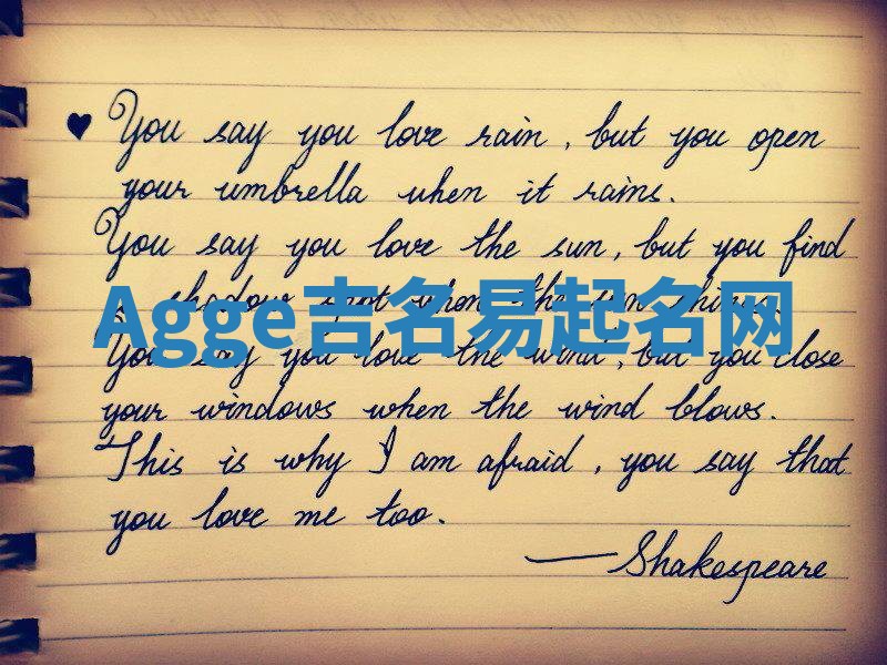 Agge吉名易起名网