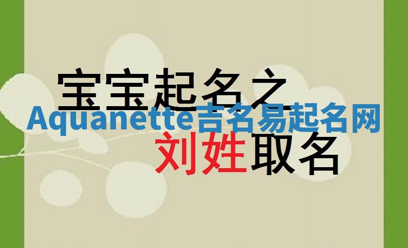 Aquanette吉名易起名网