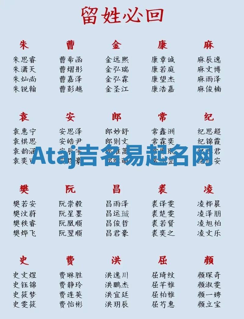 Ataj吉名易起名网 Ataj吉名易起名网