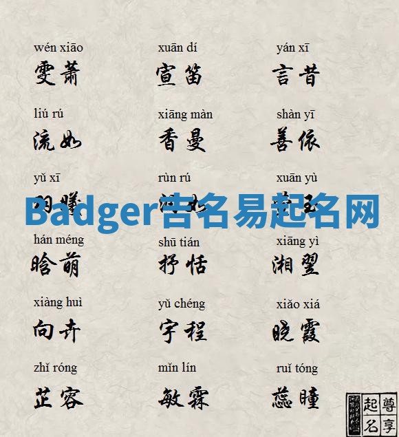 Badger吉名易起名网
