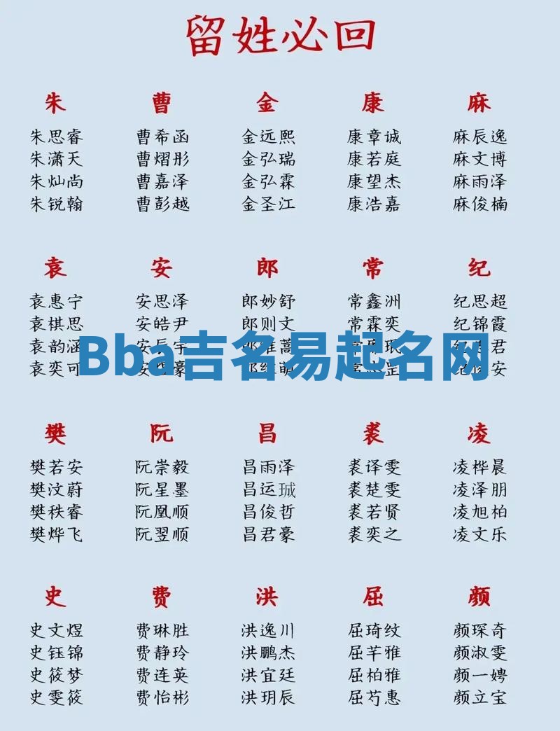 Bba吉名易起名网