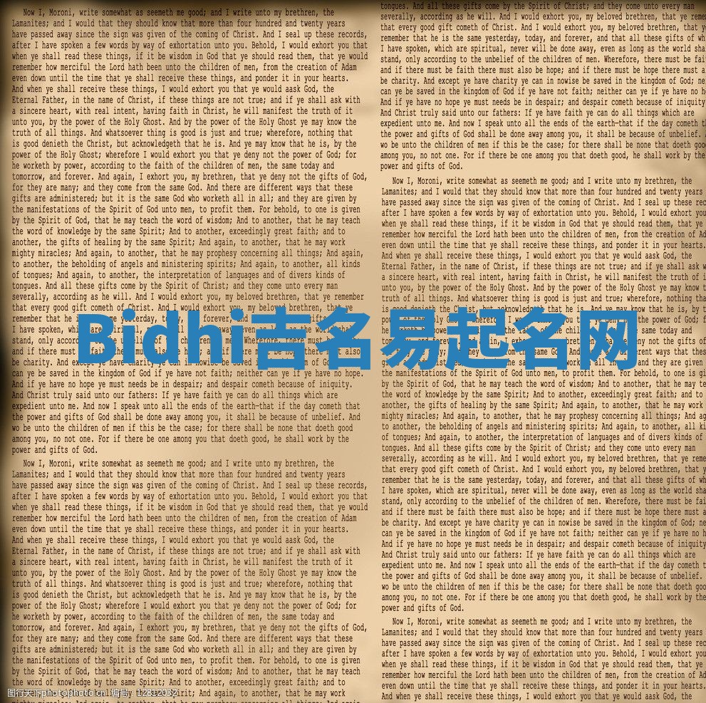 Bidhi吉名易起名网