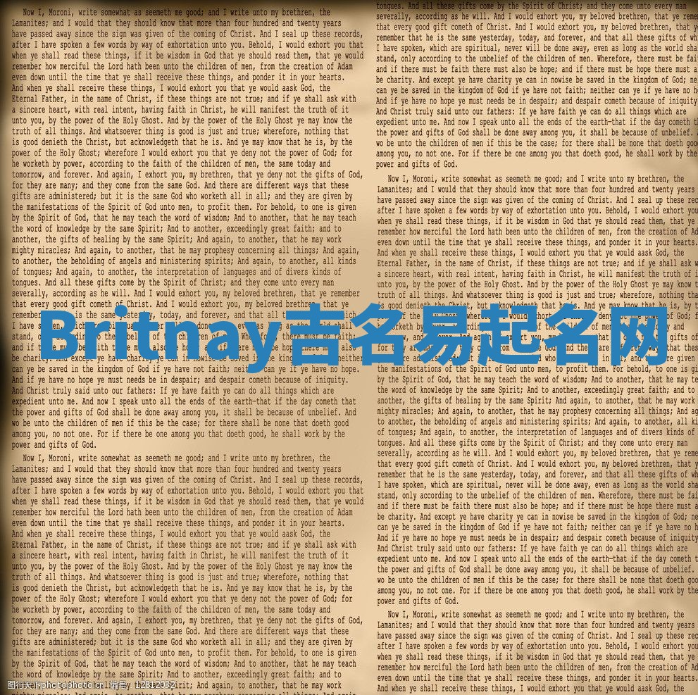 Britnay吉名易起名网
