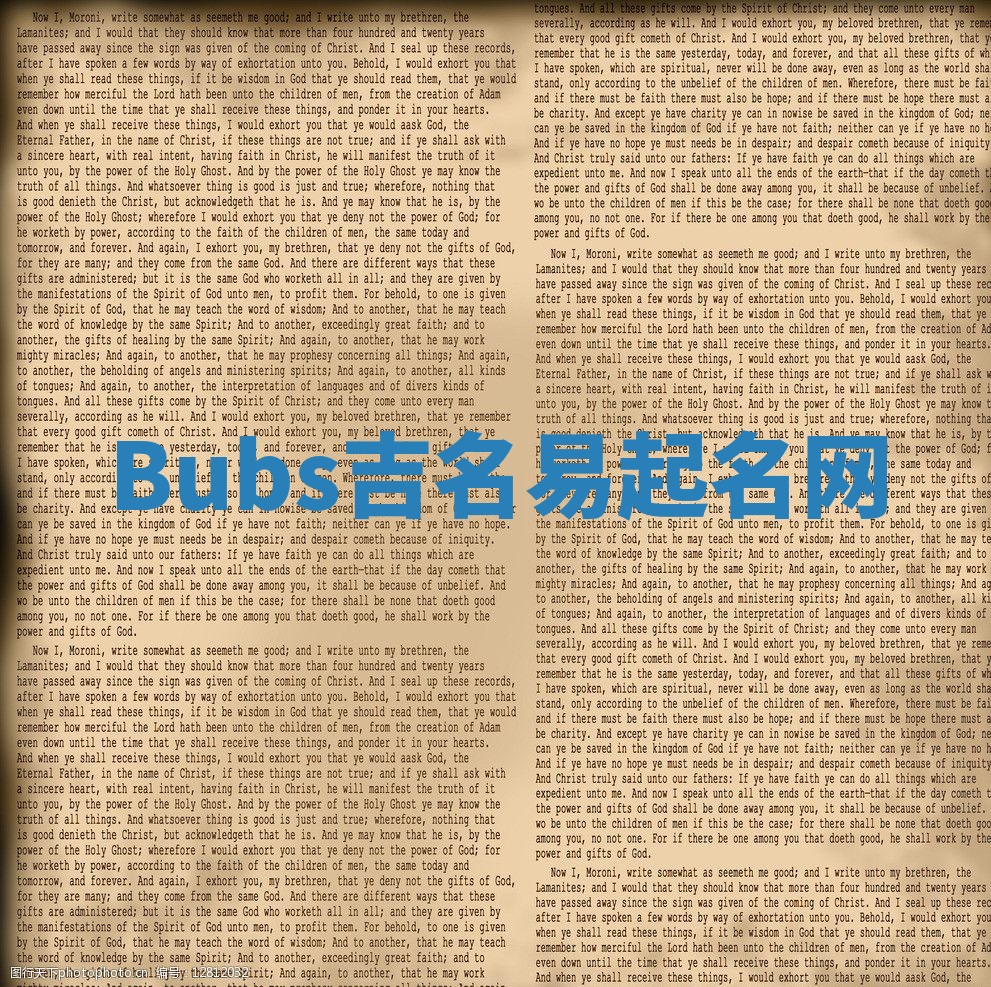 Bubs吉名易起名网