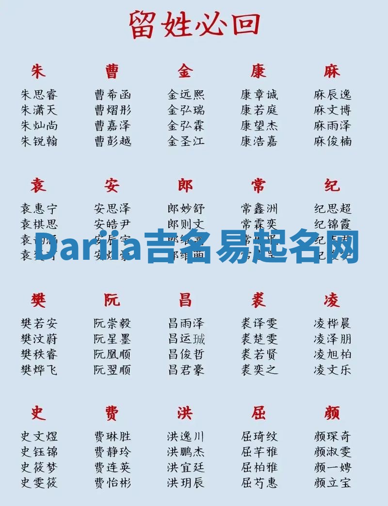 Dariia吉名易起名网