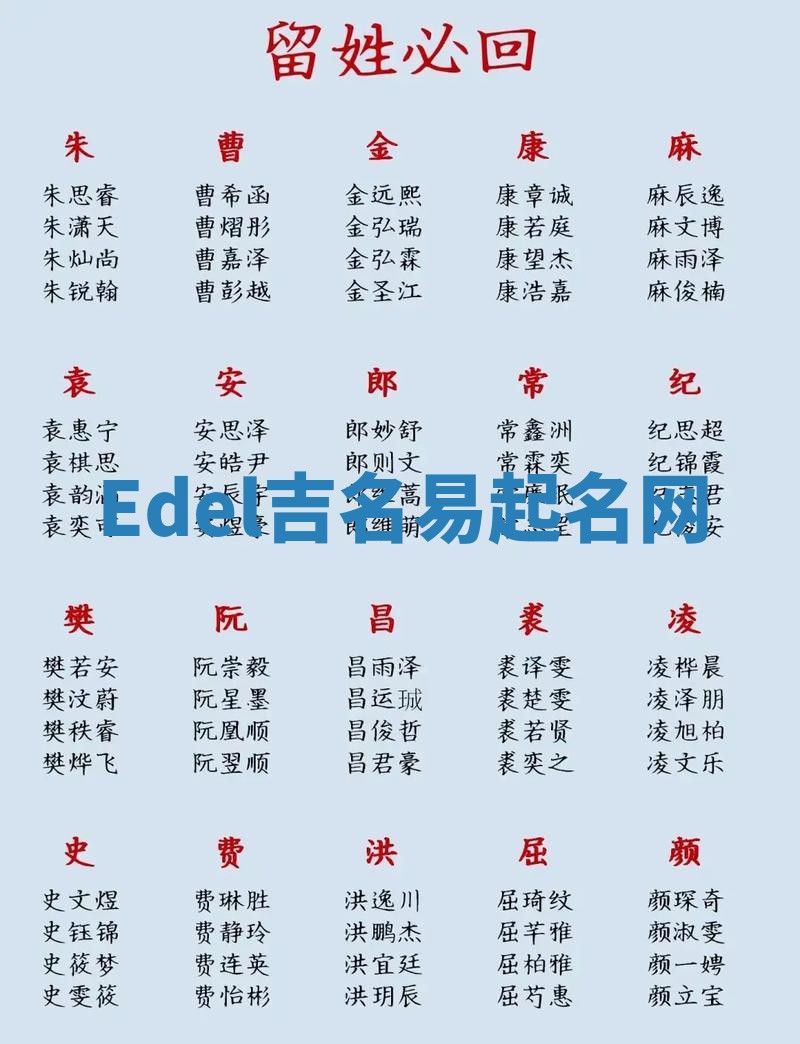 Edel吉名易起名网