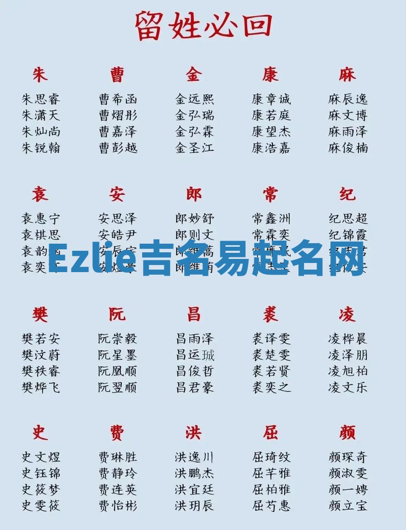 Ezlie吉名易起名网 Ezlie吉名易起名网