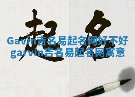Gavin吉名易起名网好不好 garvin吉名易起名网寓意
