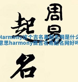 Harmony这个吉名易起名网是什么意思_harmony做吉名易起名网好吗