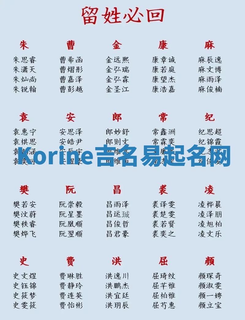 Korine吉名易起名网