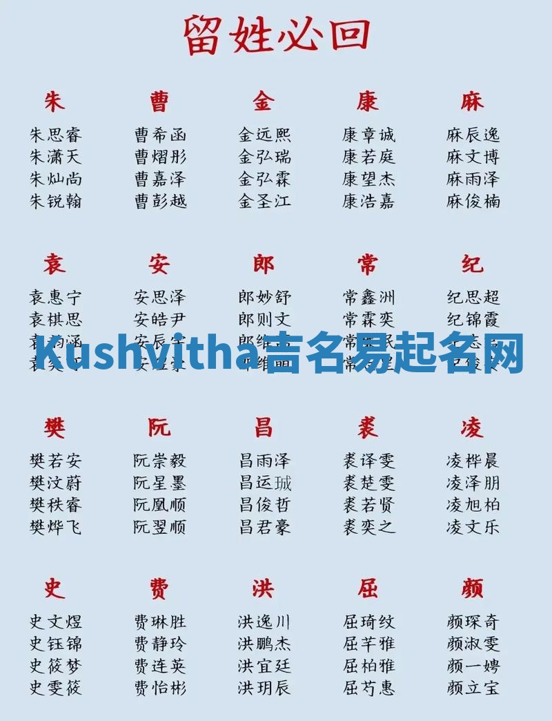 Kushvitha吉名易起名网