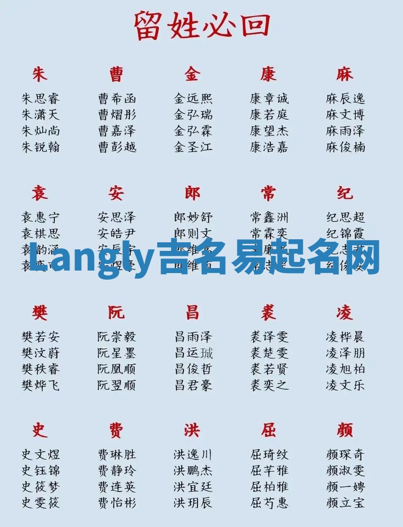 Langly吉名易起名网