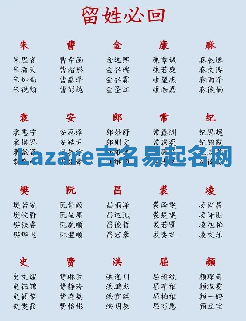 Lazare吉名易起名网