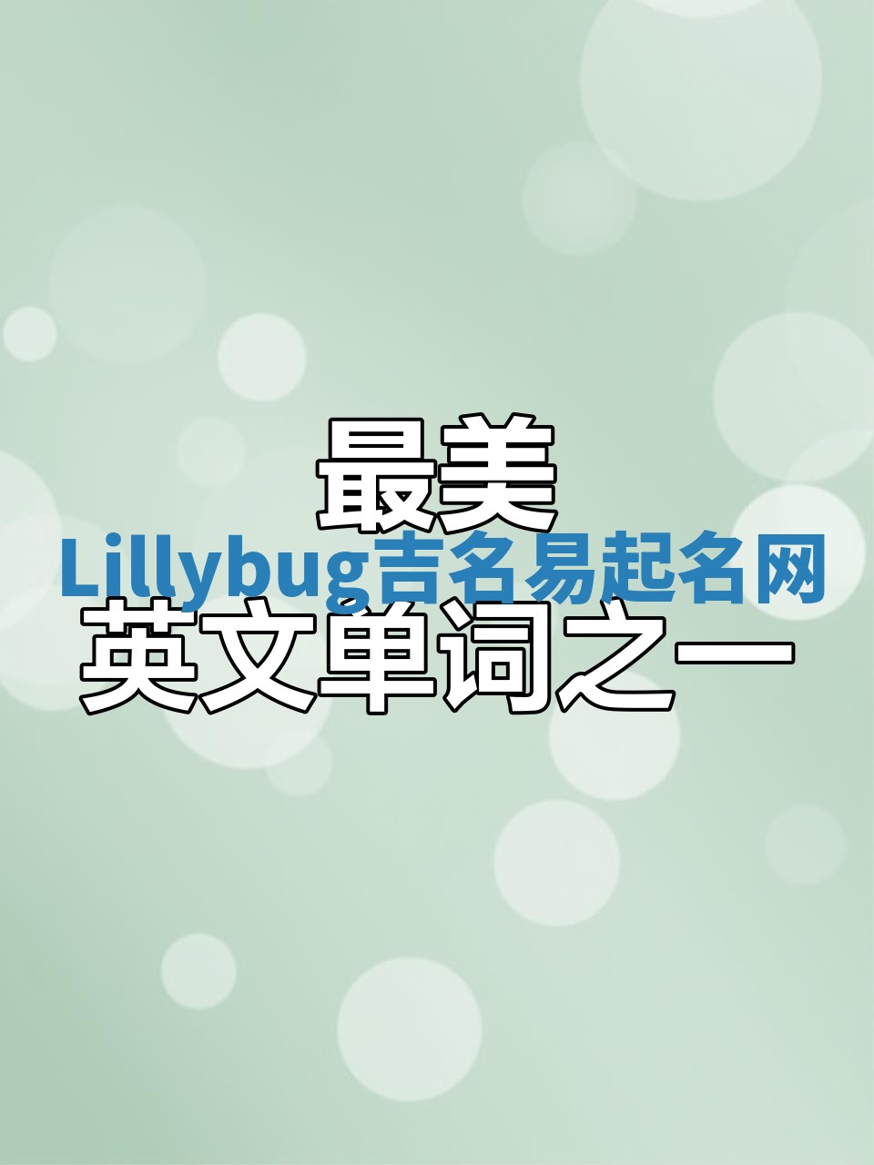 Lillybug吉名易起名网