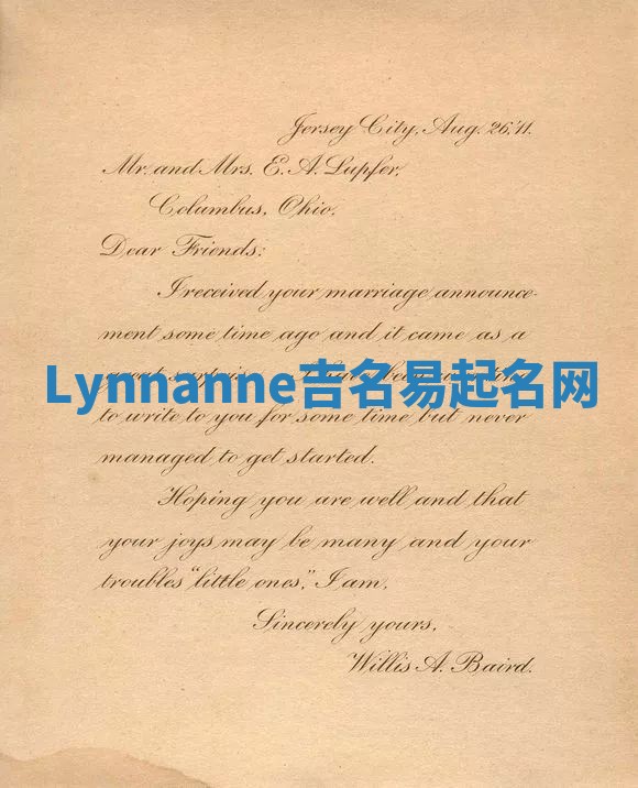 Lynnanne吉名易起名网