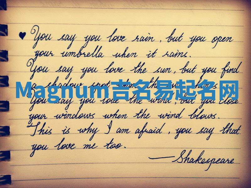 Magnum吉名易起名网