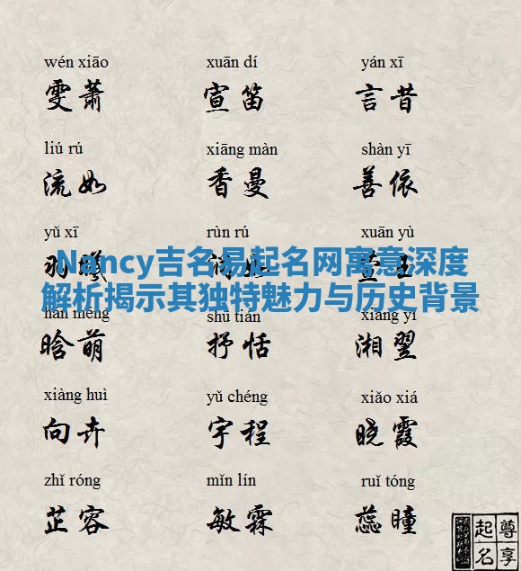 Nancy吉名易起名网寓意深度解析揭示其独特魅力与历史背景