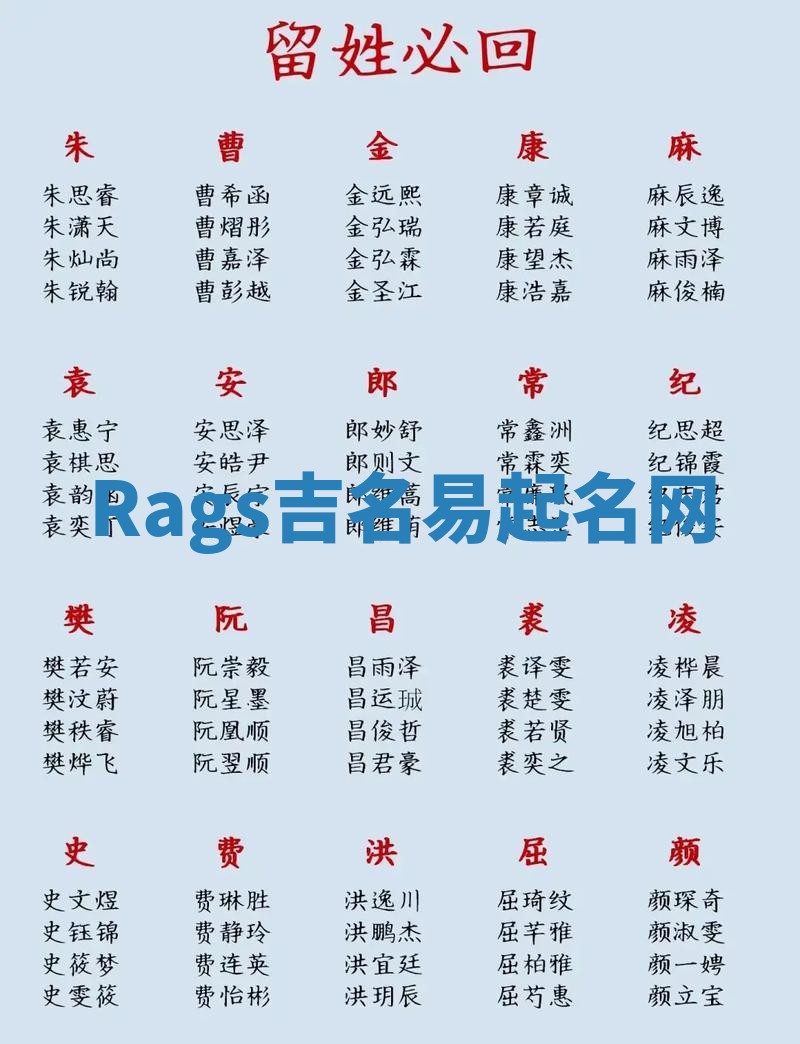 Rags吉名易起名网