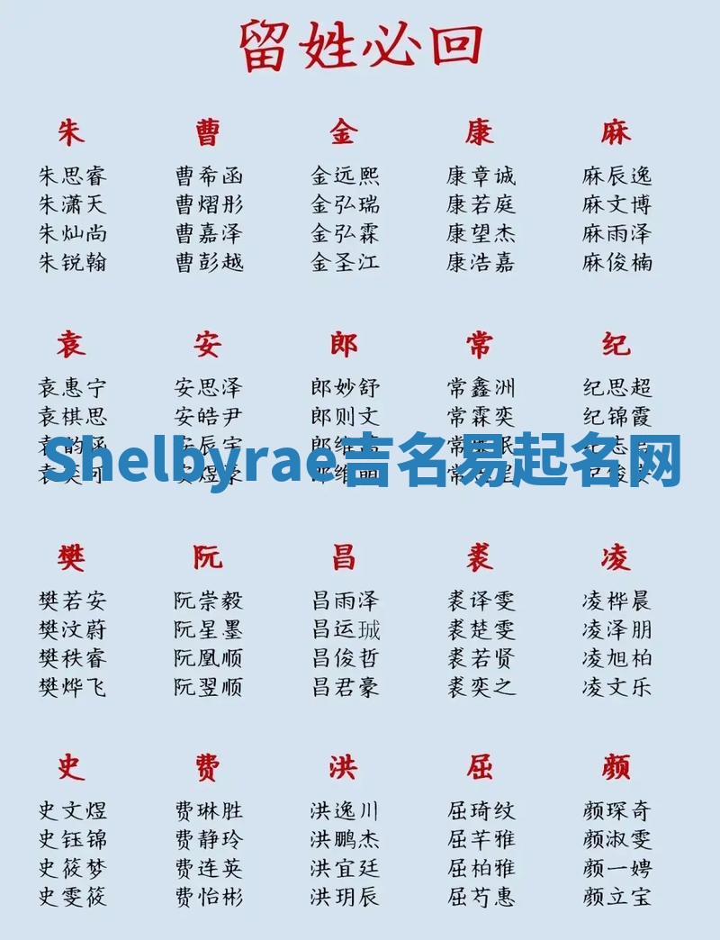 Shelbyrae吉名易起名网