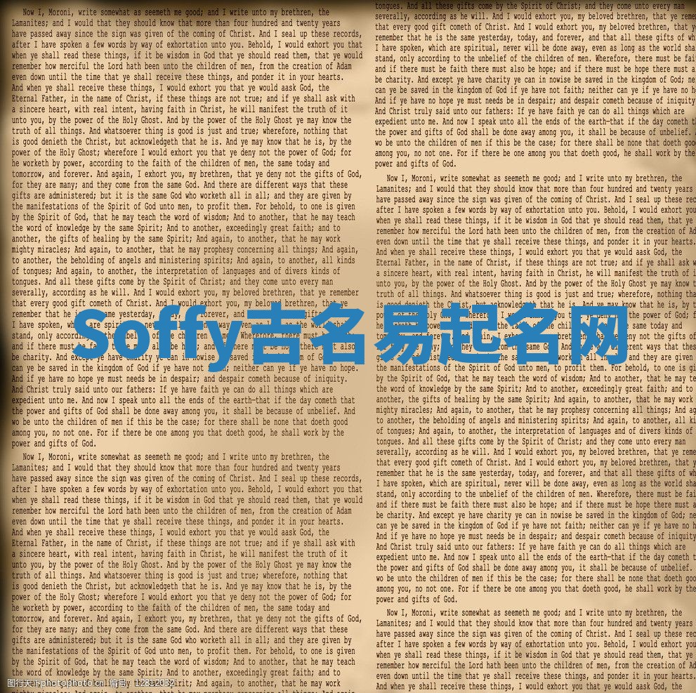 Soffy吉名易起名网