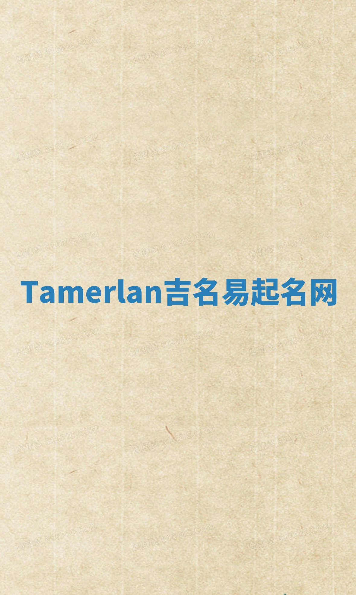 Tamerlan吉名易起名网