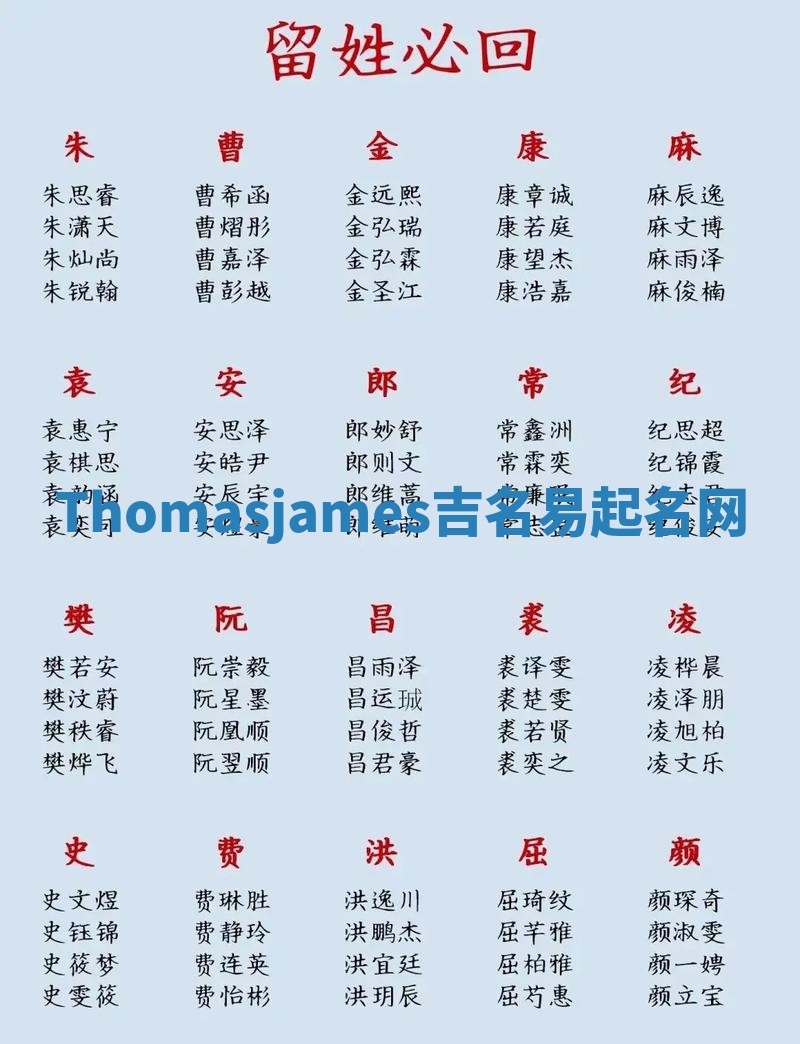 Thomasjames吉名易起名网