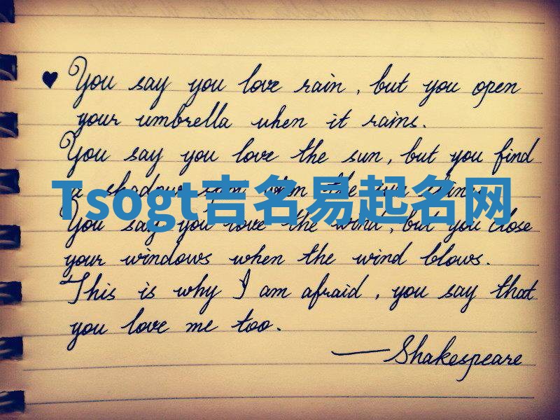 Tsogt吉名易起名网