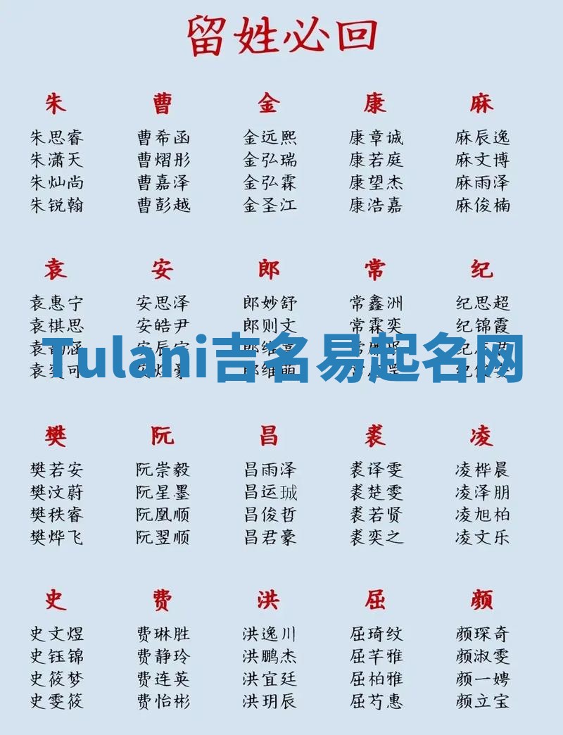 Tulani吉名易起名网