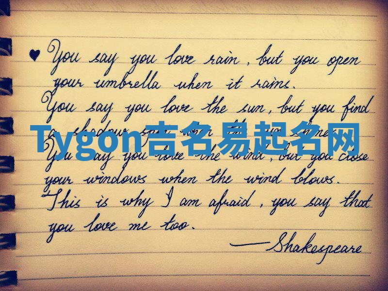 Tygon吉名易起名网