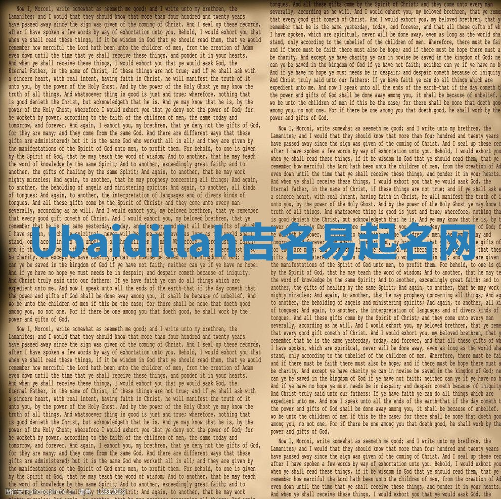 Ubaidillah吉名易起名网