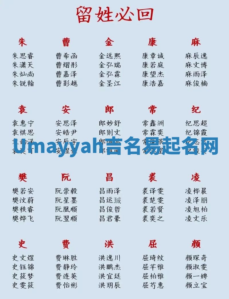 Umayyah吉名易起名网