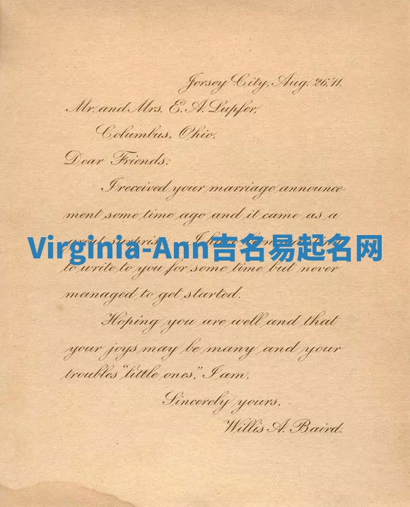 Virginia-Ann吉名易起名网