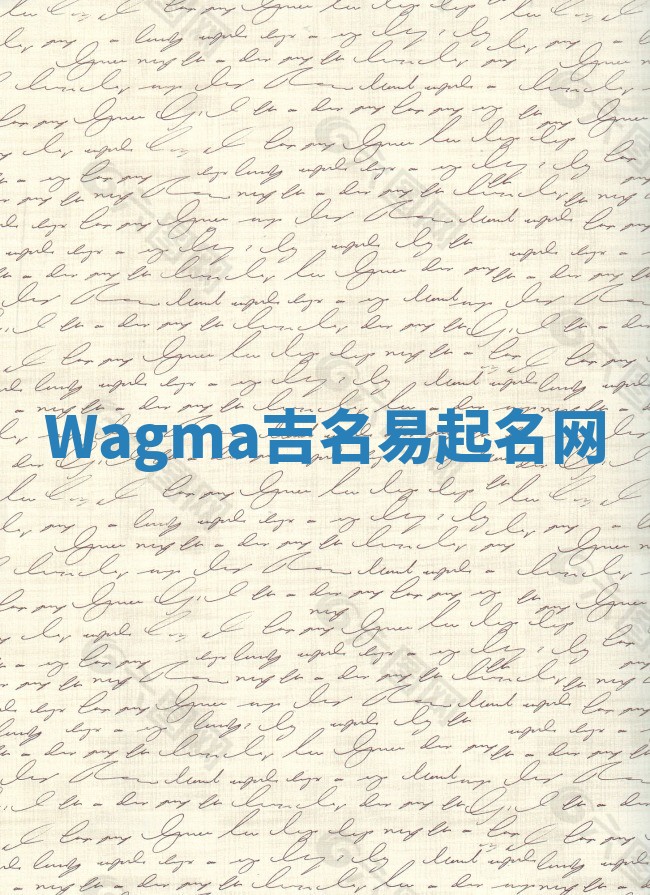Wagma吉名易起名网