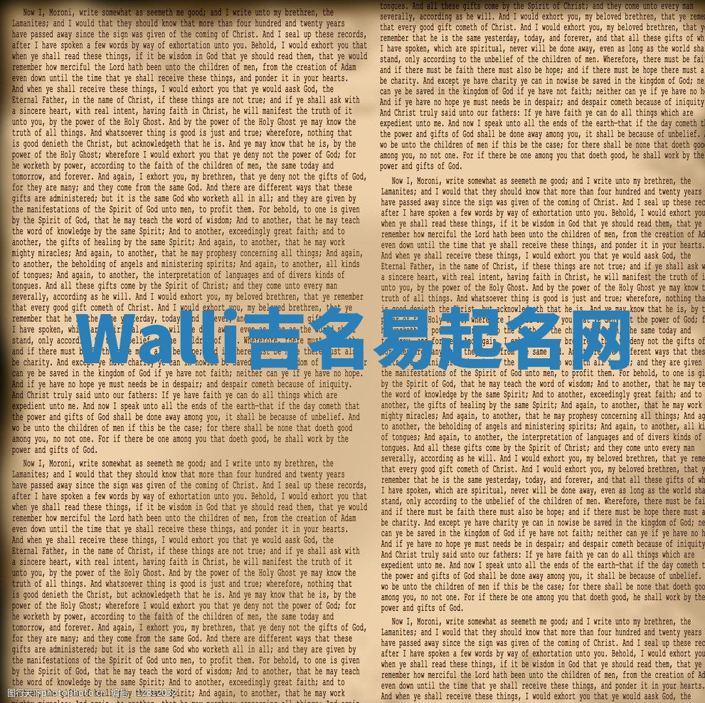 Walli吉名易起名网