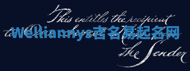 Welliannys吉名易起名网