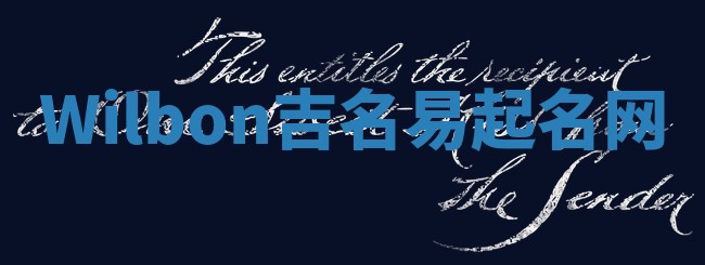 Wilbon吉名易起名网 Wilbon吉名易起名网