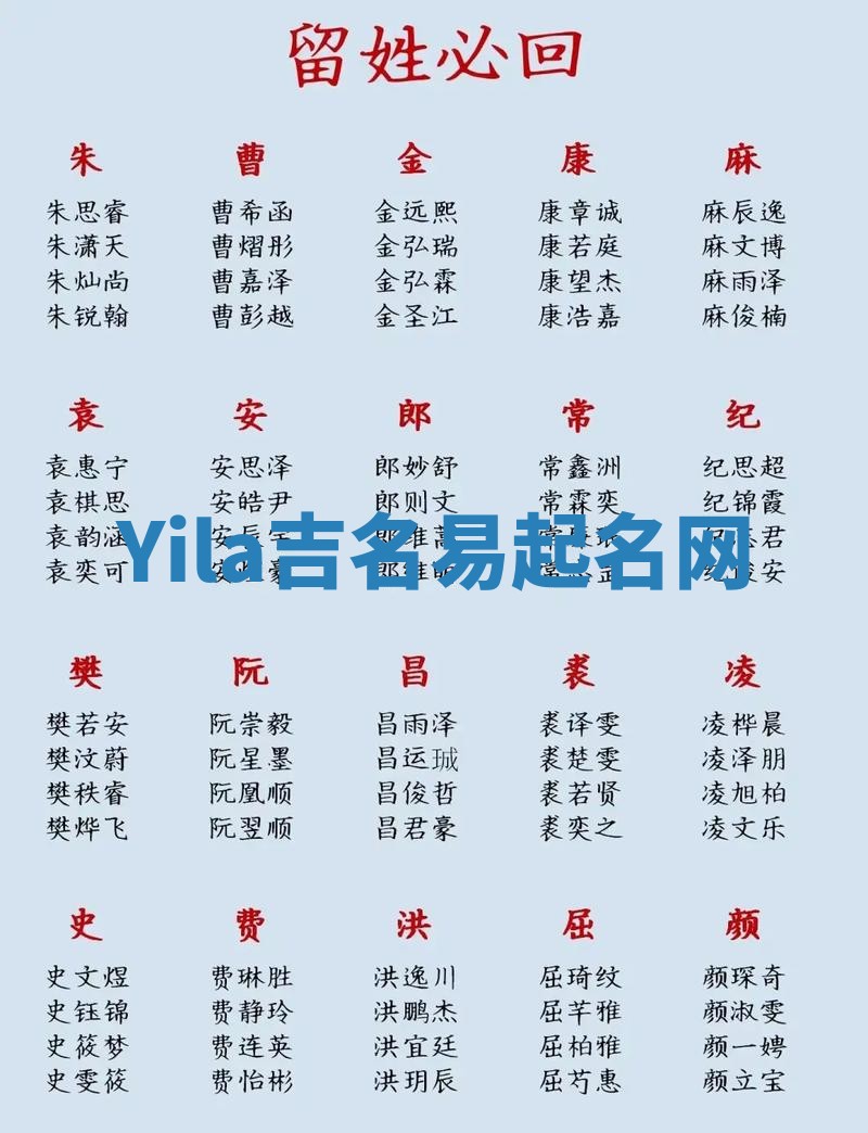 Yila吉名易起名网