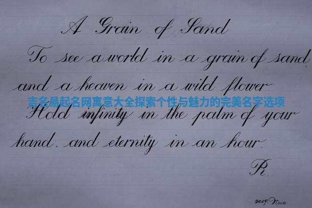 吉名易起名网寓意大全探索个性与魅力的完美名字选项