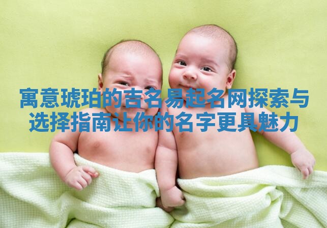 寓意琥珀的吉名易起名网探索与选择指南让你的名字更具魅力
