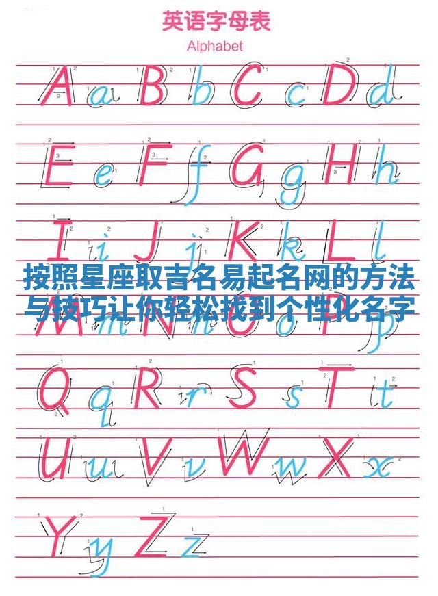 按照星座取吉名易起名网的方法与技巧让你轻松找到个性化名字